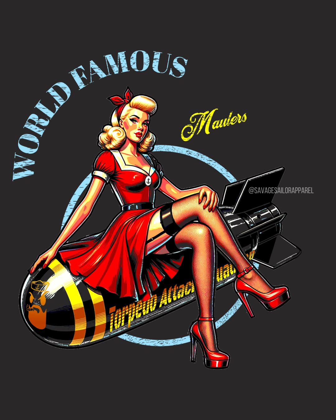 Maulers Pinup T-Shirt - Charcoal