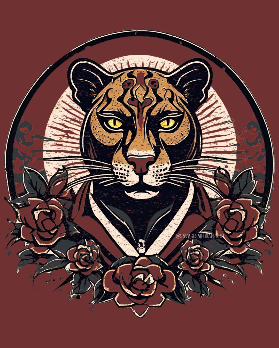 Vintage Panther T-Shirt - Cardinal