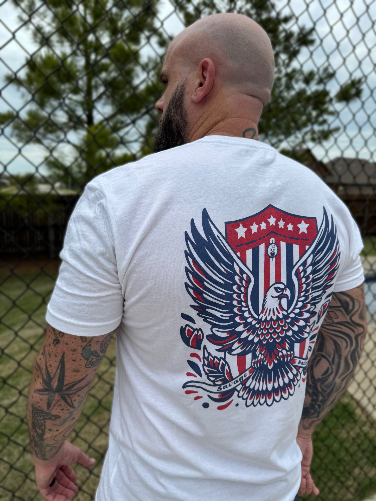 Free Bird Back T-Shirt - White