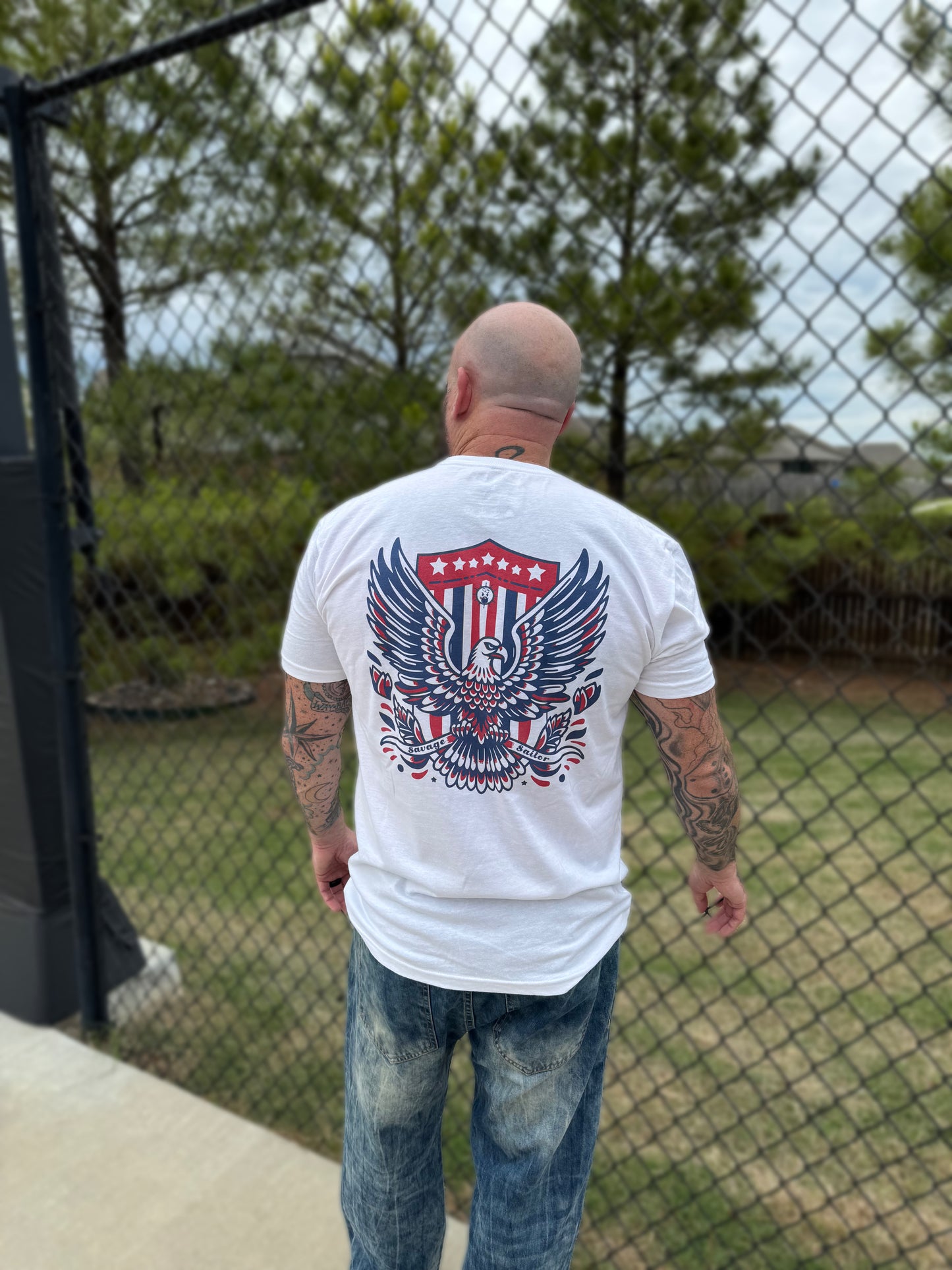 Free Bird Back T-Shirt - White