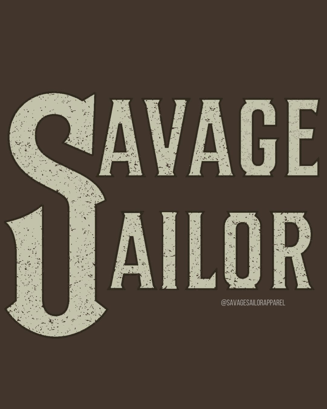 Savage Sailor Logo T-Shirt -Espresso