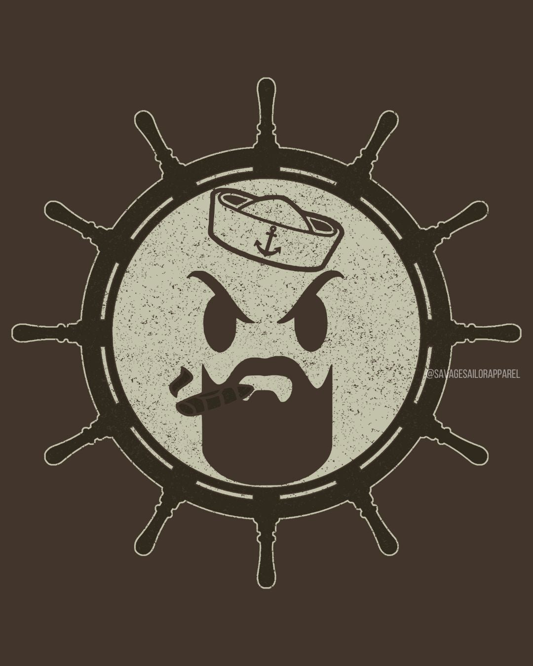 Savage Sailor Logo T-Shirt -Espresso