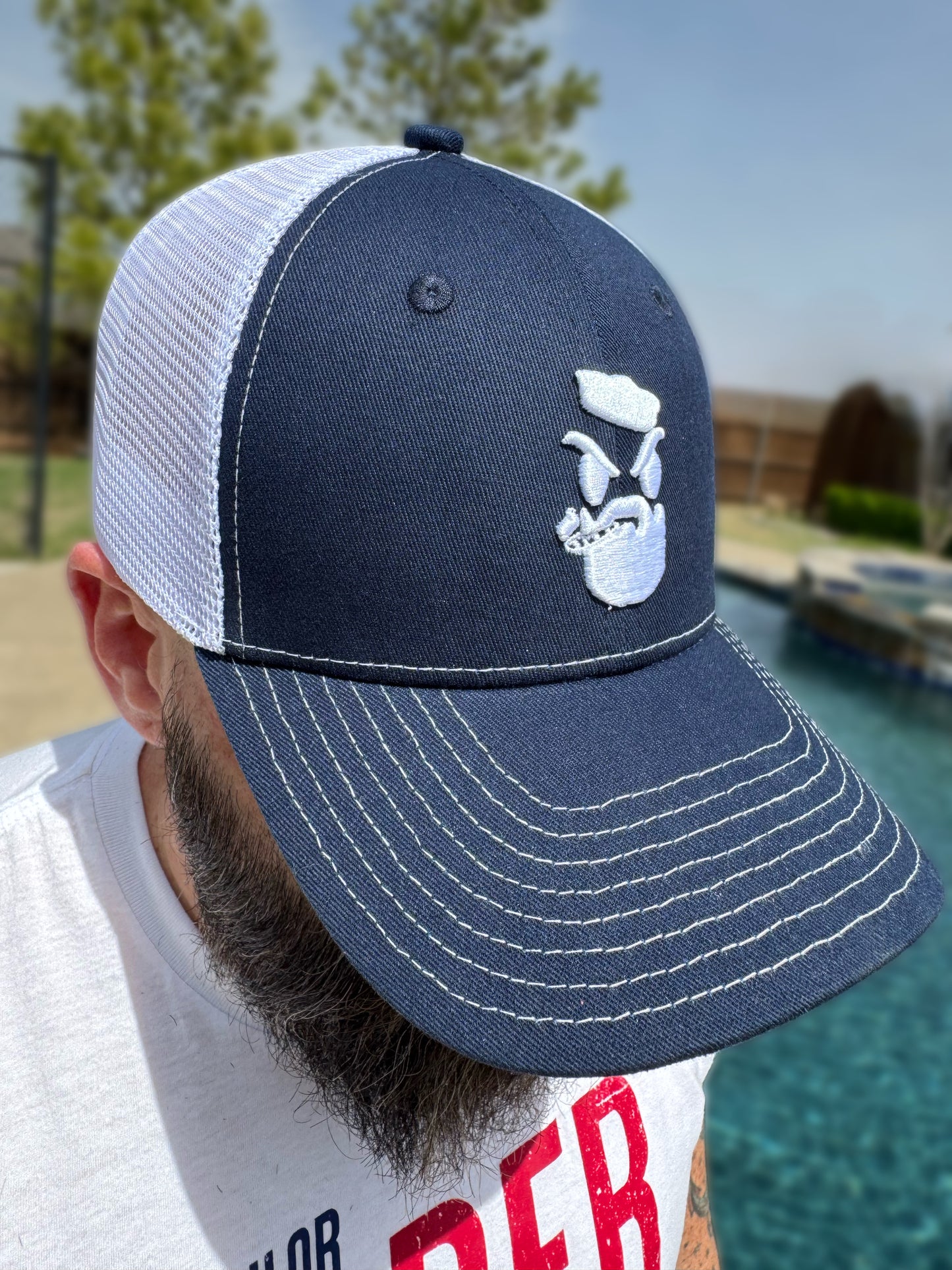 Savage Sailor Logo Hat – Navy & White