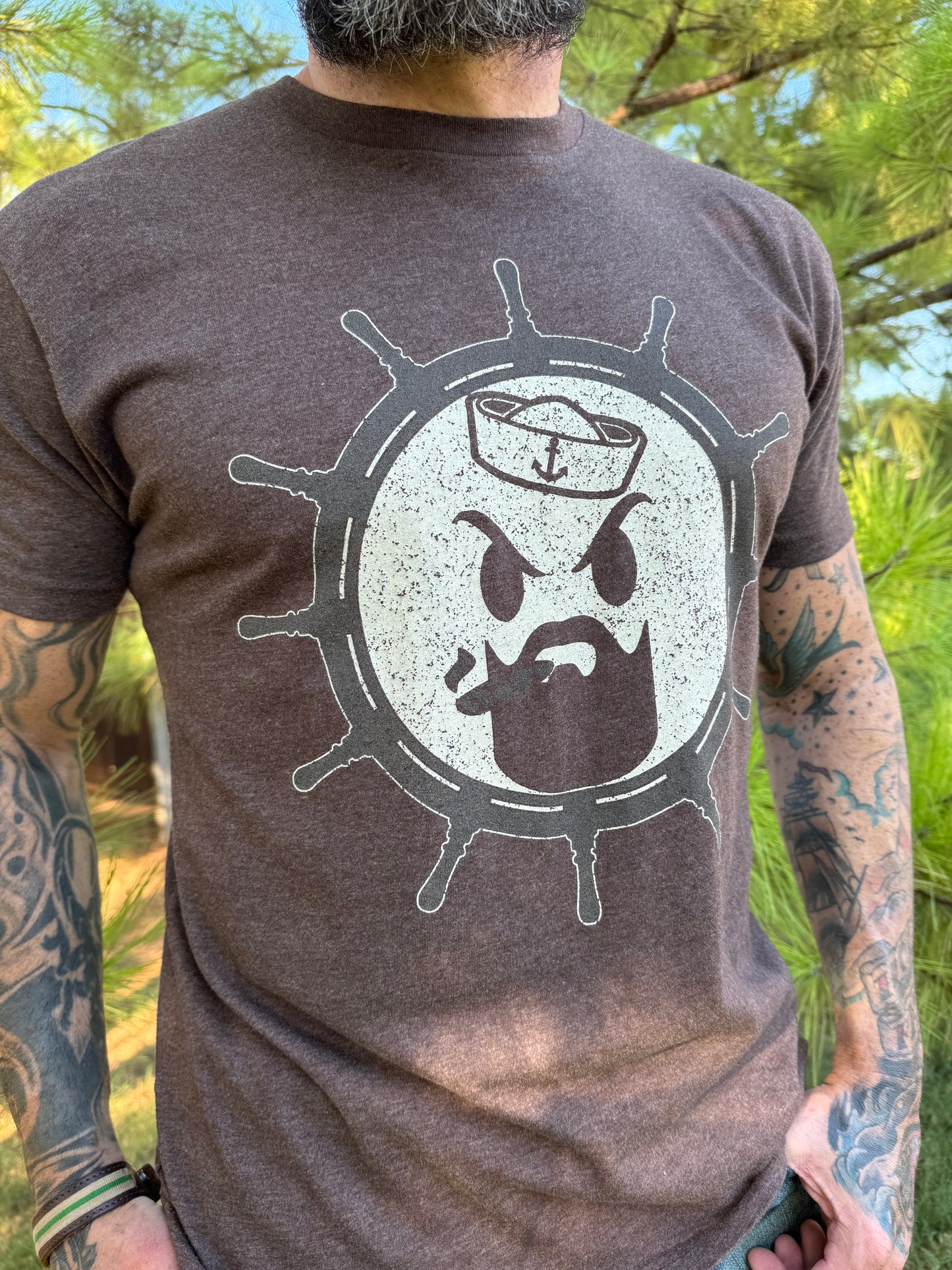Savage Sailor Logo T-Shirt -Espresso