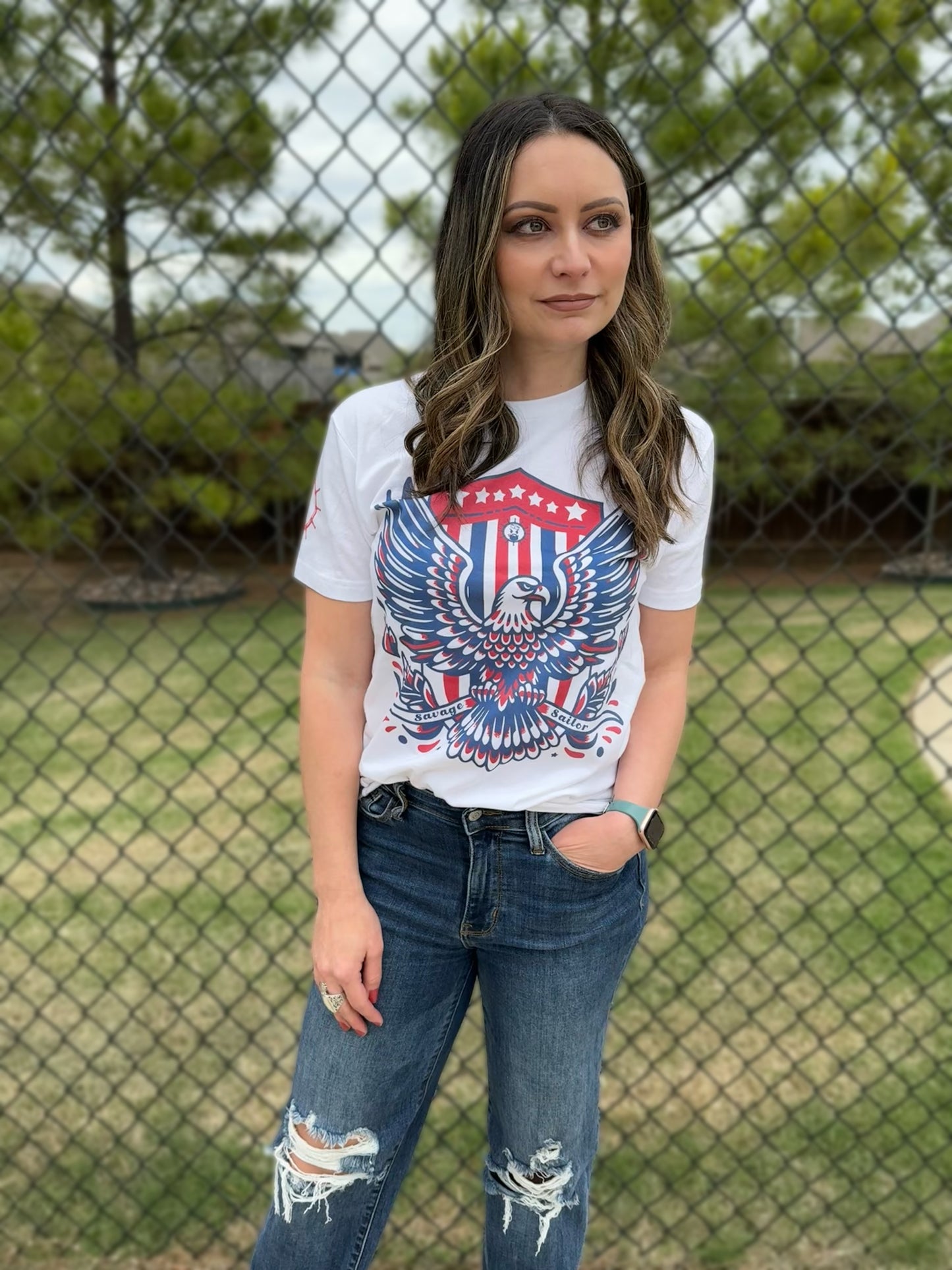 Free Bird Front T-Shirt - White