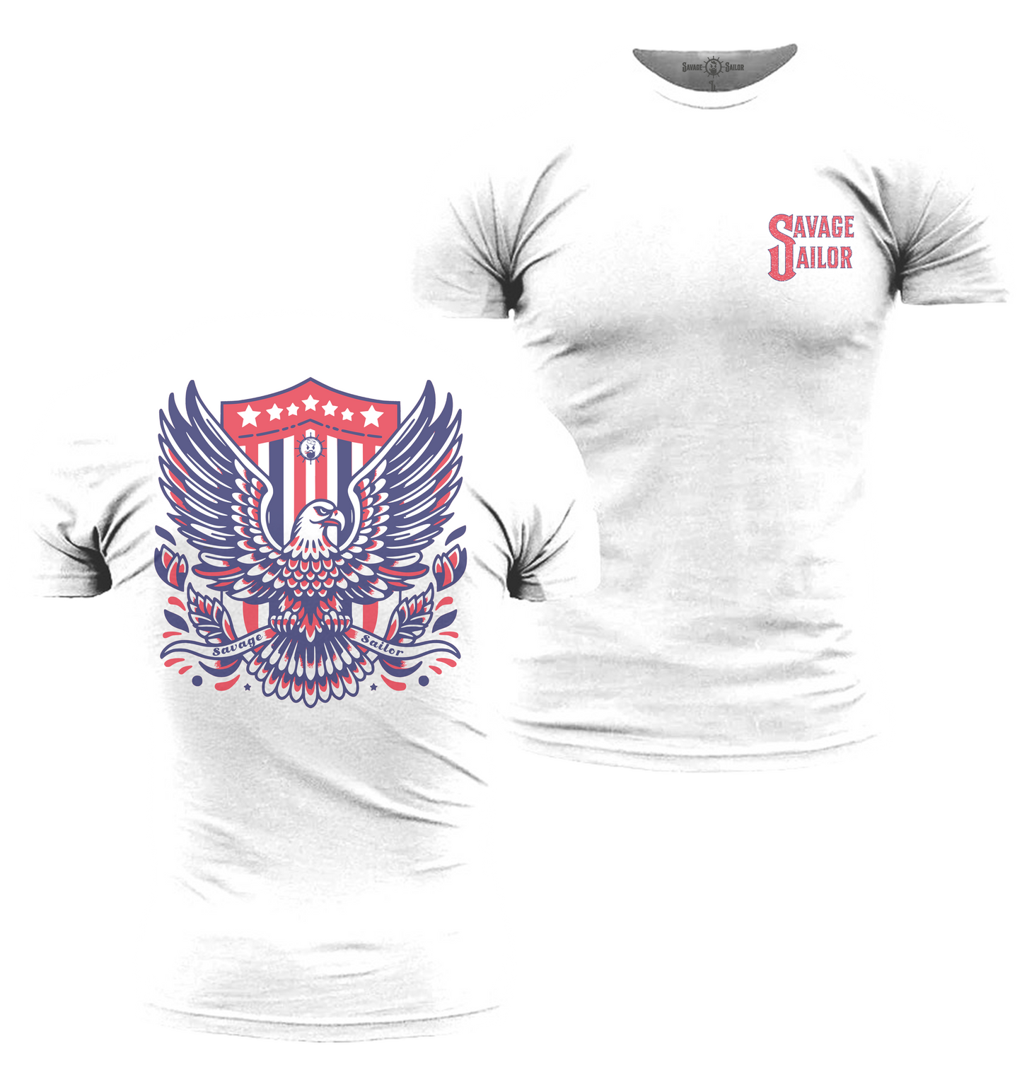 Free Bird Back T-Shirt - White