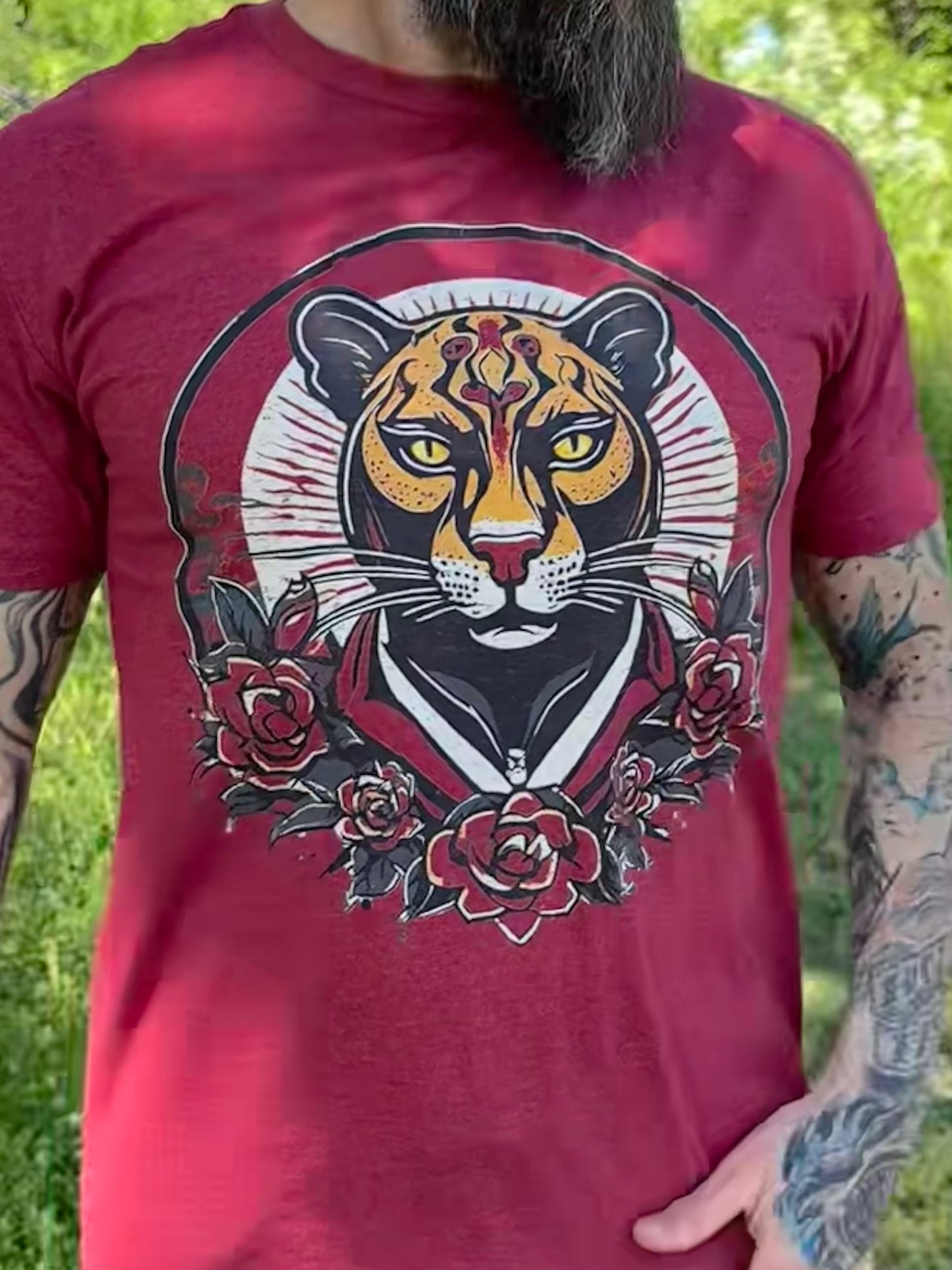 Vintage Panther T-Shirt - Cardinal