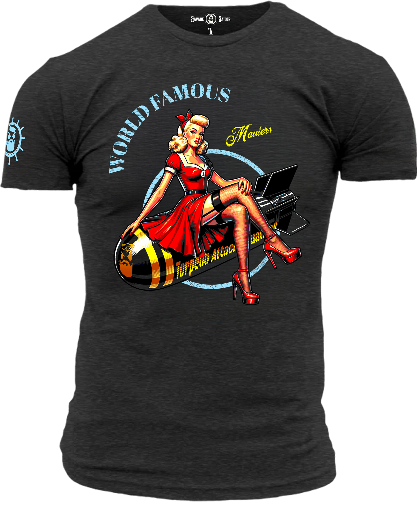 Maulers Pinup T-Shirt - Charcoal