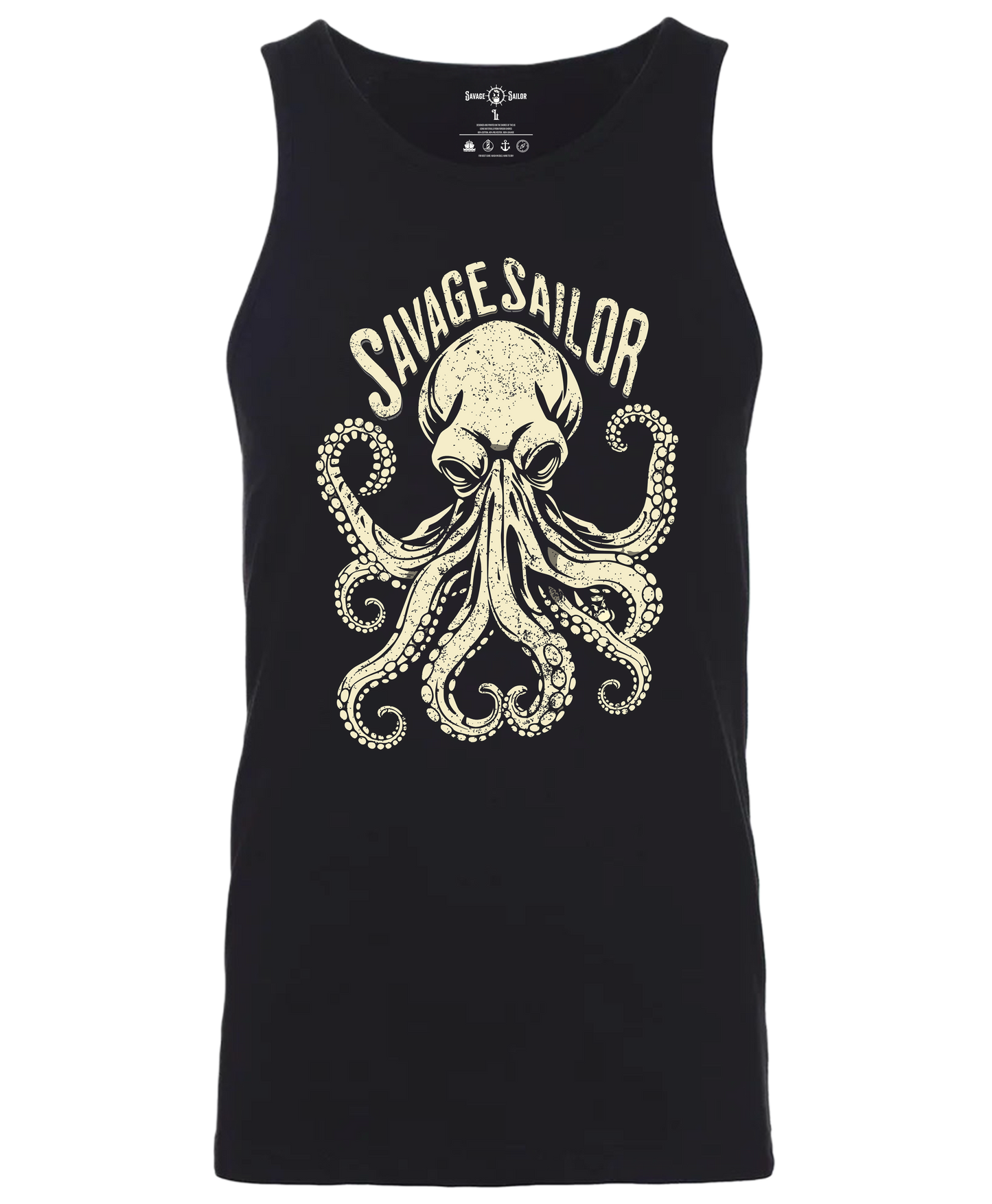 Octopus Odyssey Men's Tank Top- Black