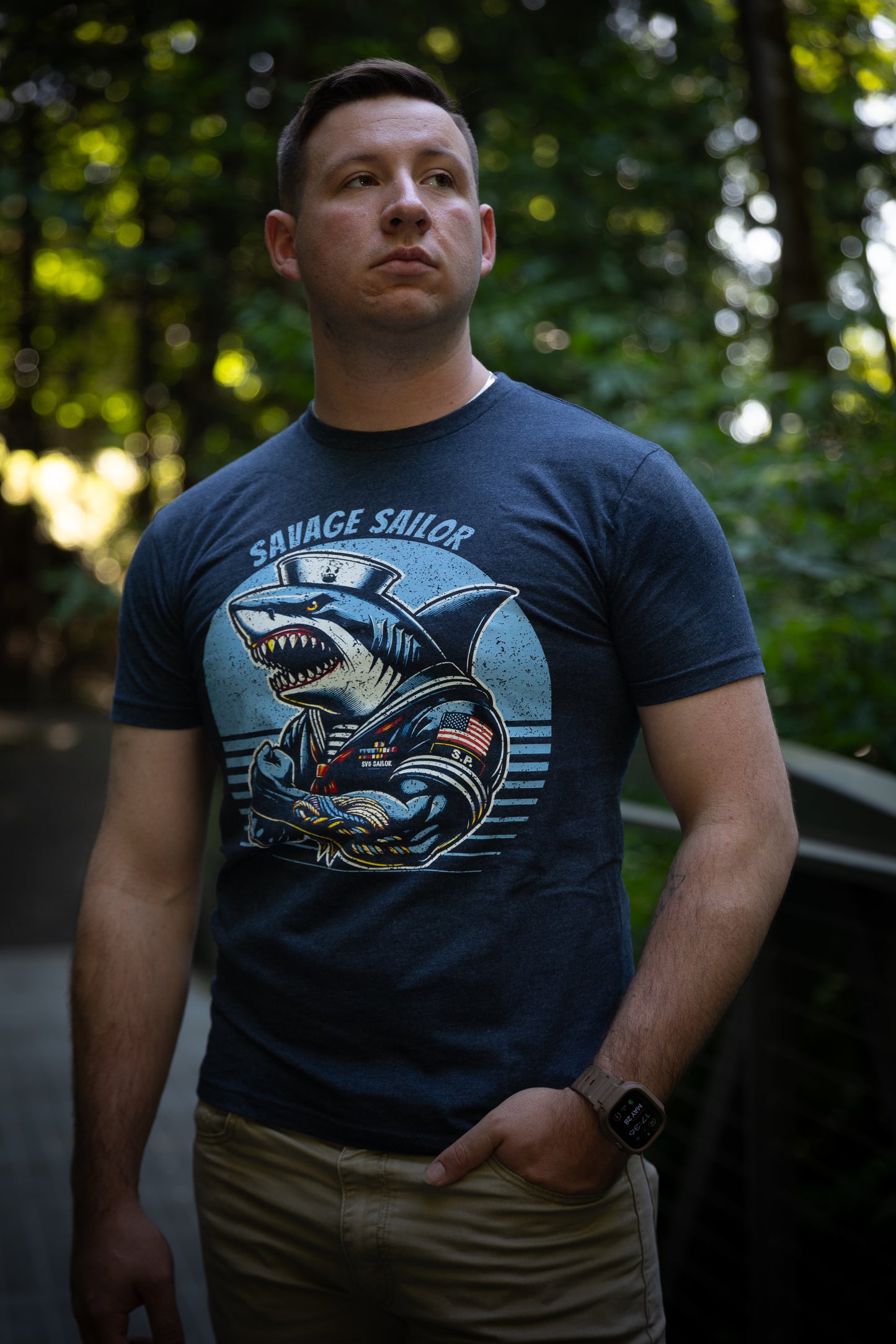 Savage Shark T-Shirt - Midnight Navy