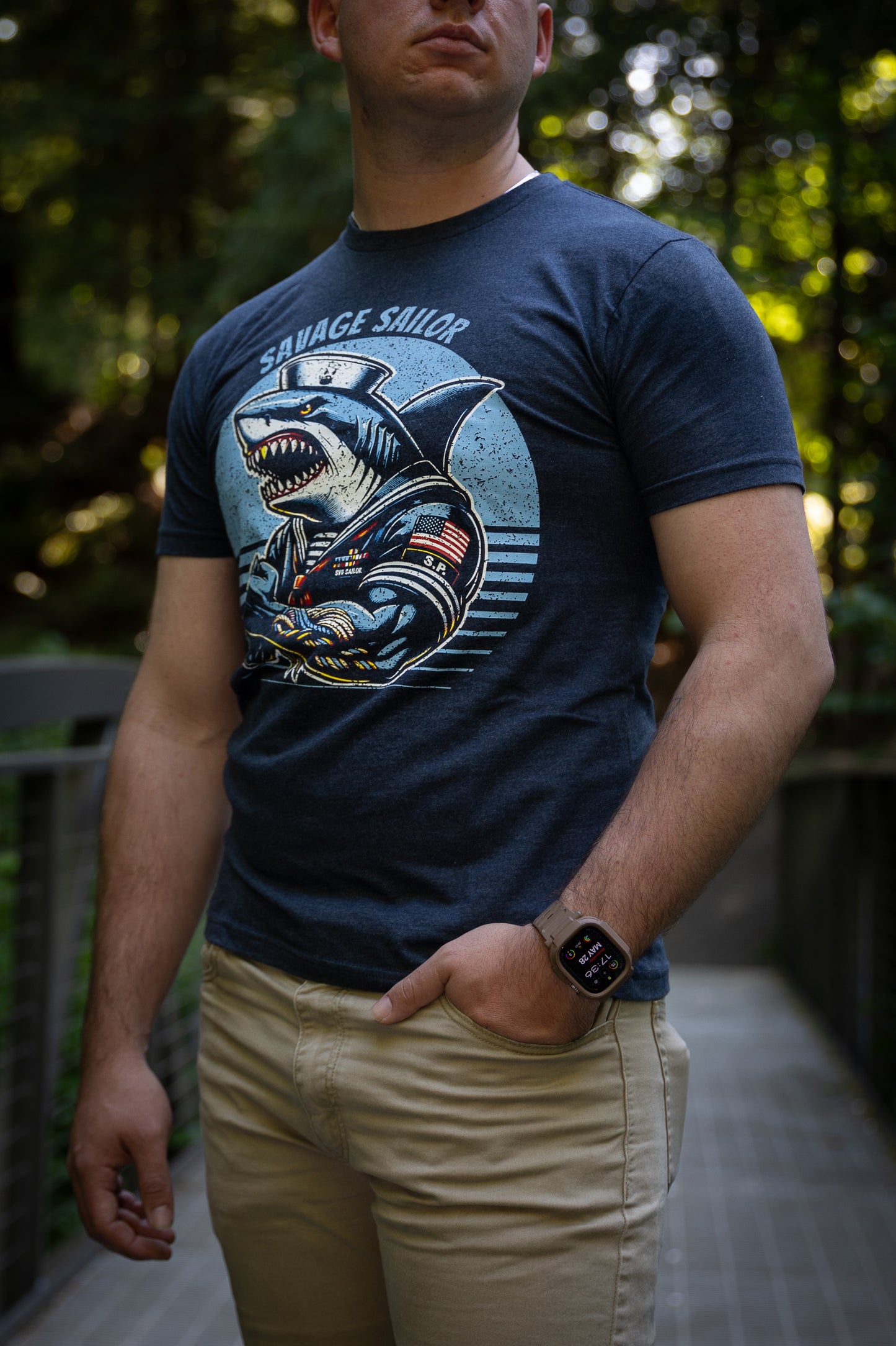 Savage Shark T-Shirt - Midnight Navy