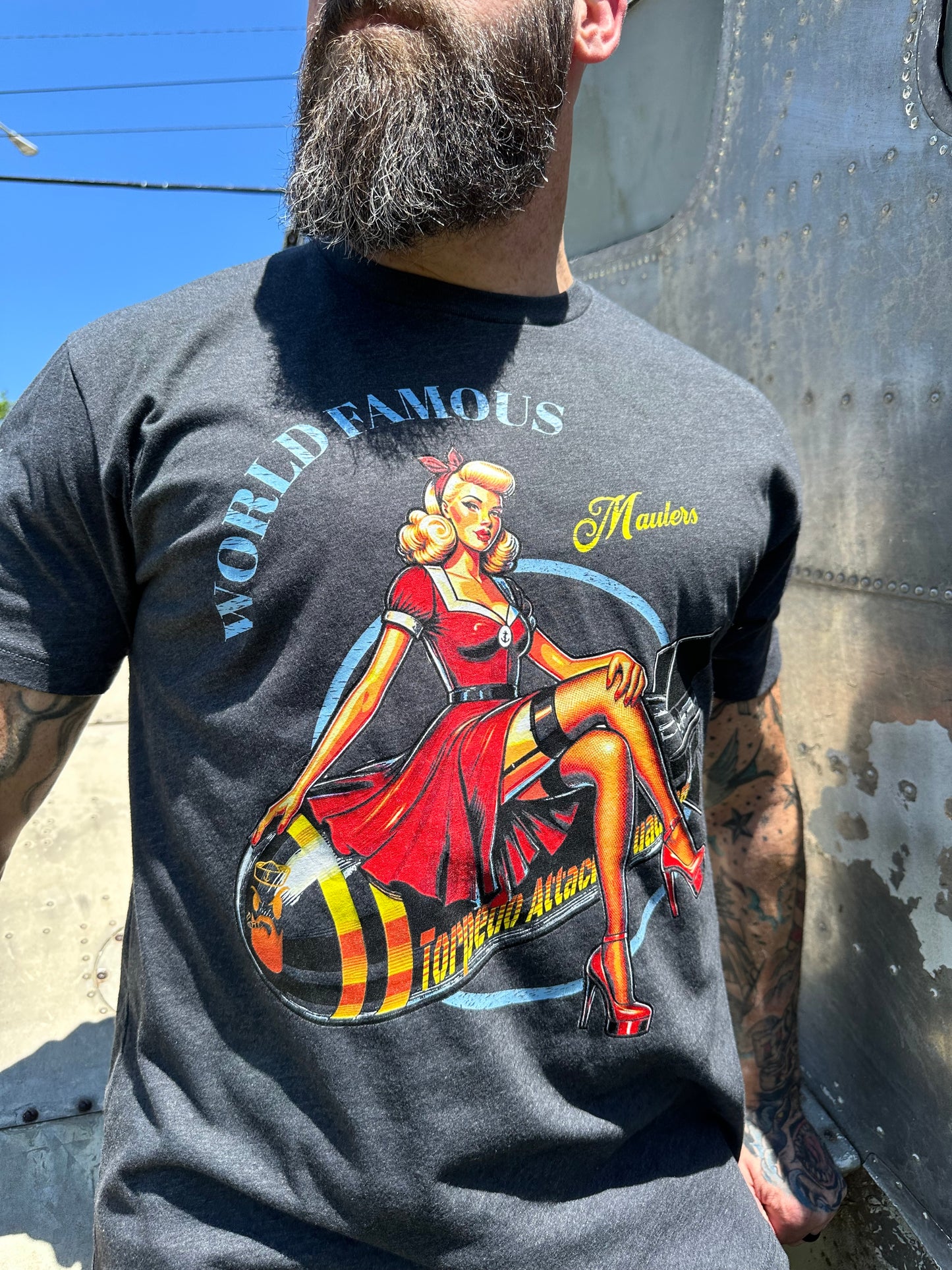 Maulers Pinup T-Shirt - Charcoal