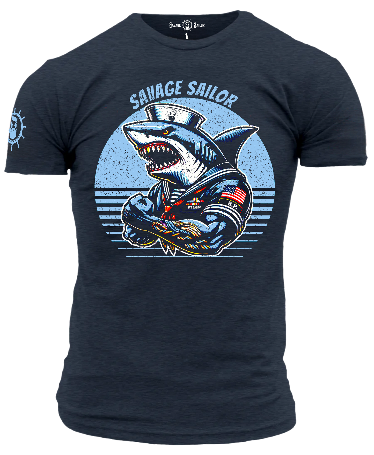 Savage Shark T-Shirt - Midnight Navy