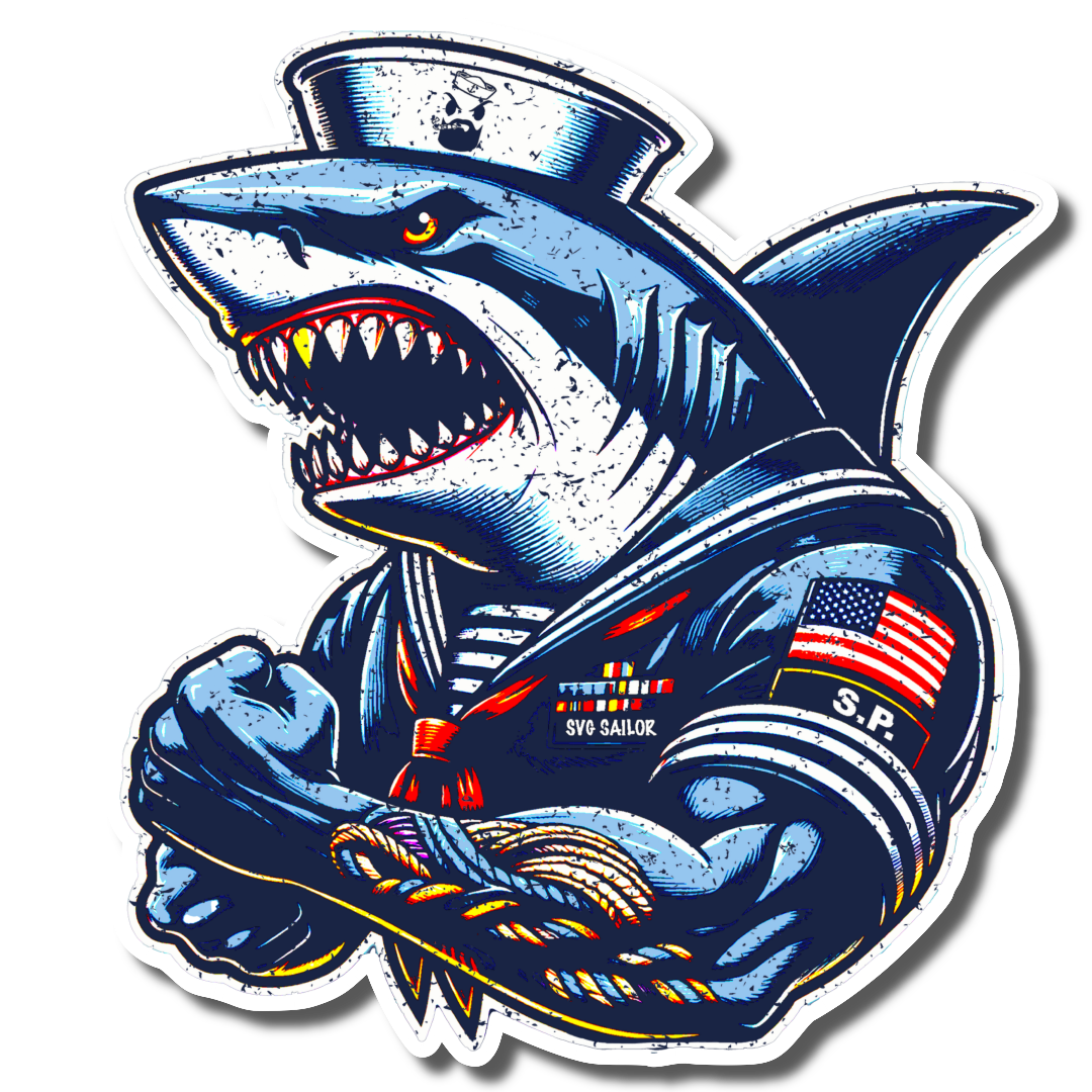 Savage Shark Sticker