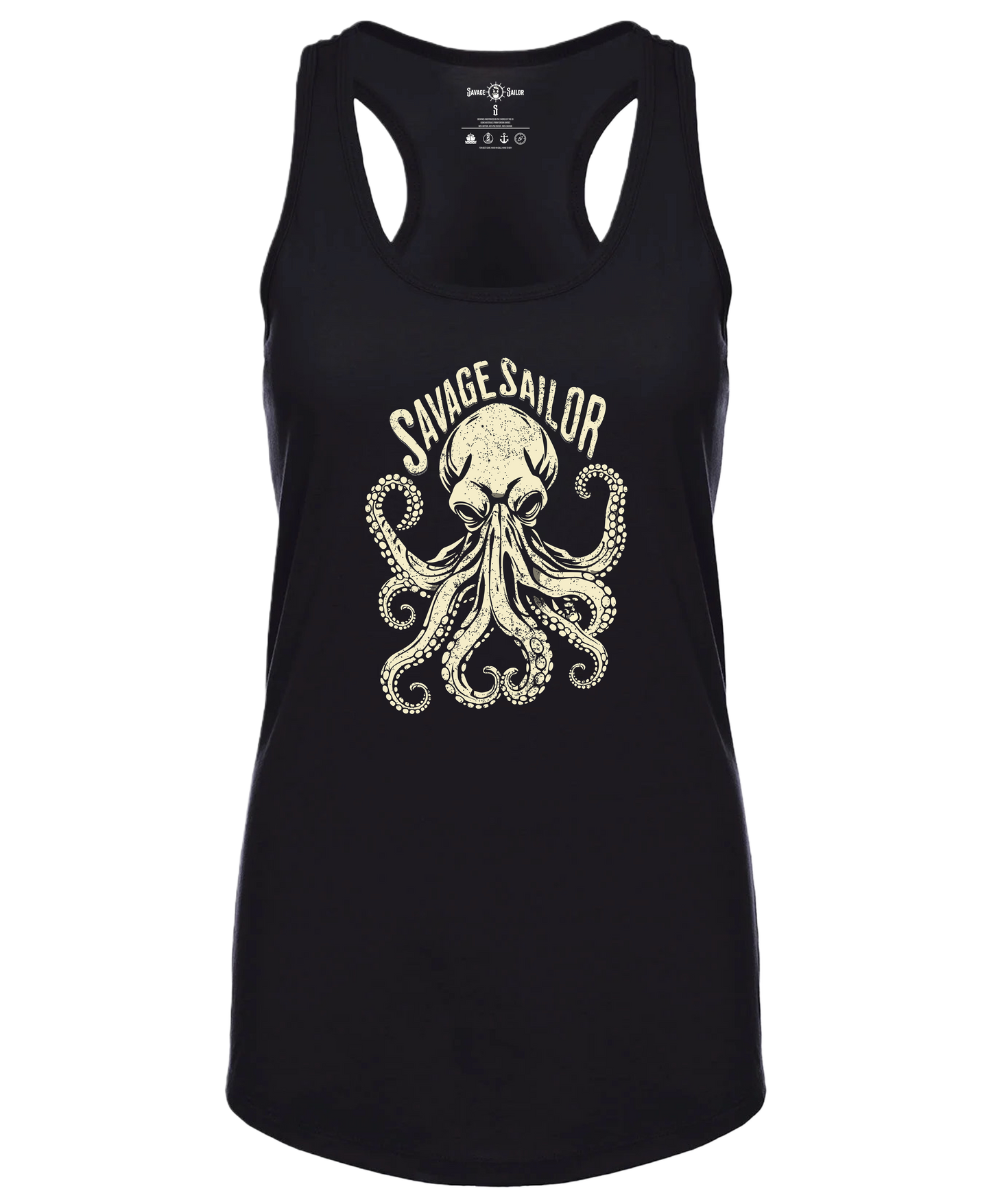 Octopus Odyssey Women's Tank Top- Black