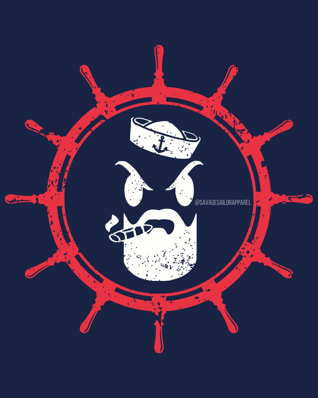 Patriotic Anchor T-Shirt - Midnight Navy