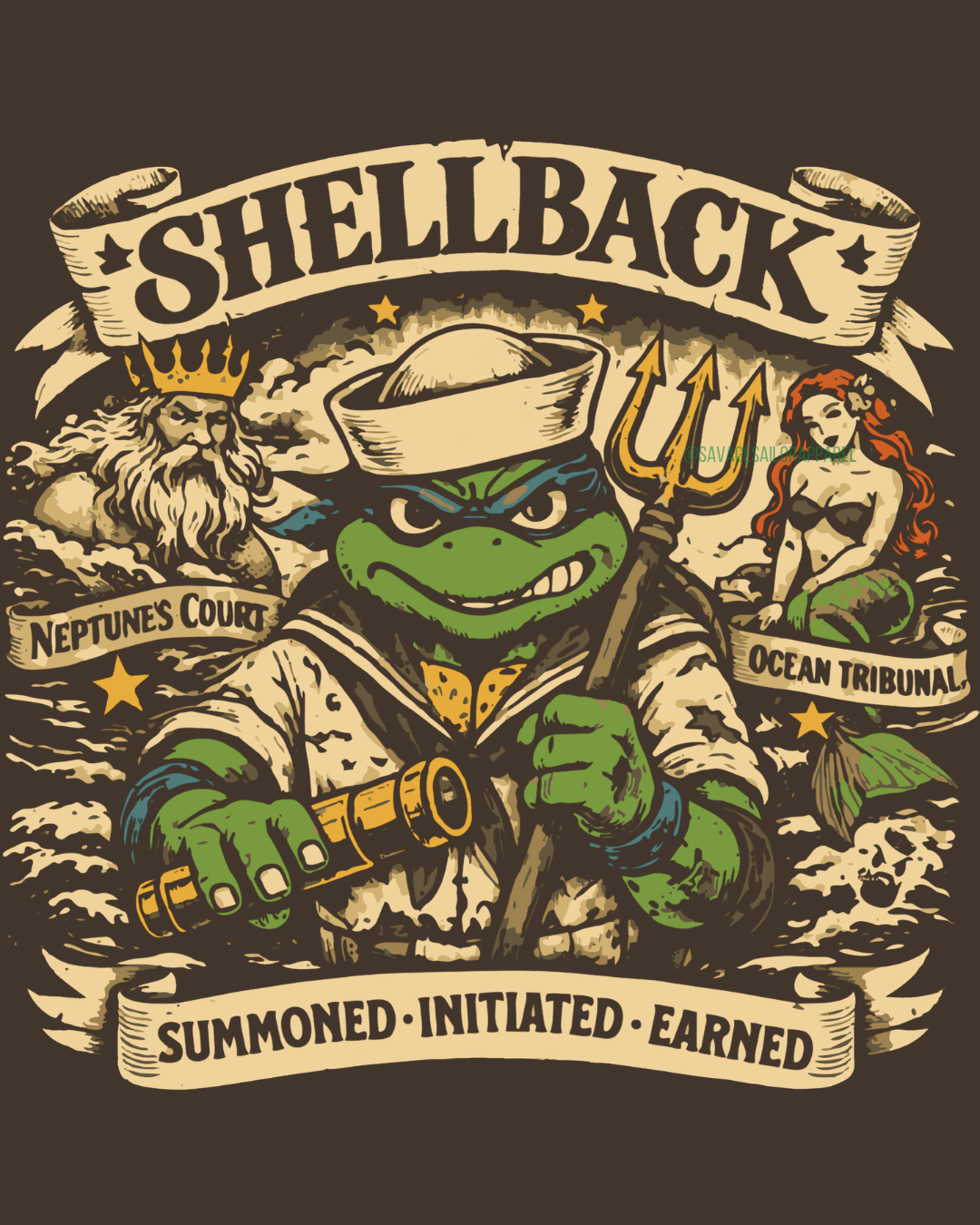 PRE-ORDER-The Shellback T-Shirt -Espresso