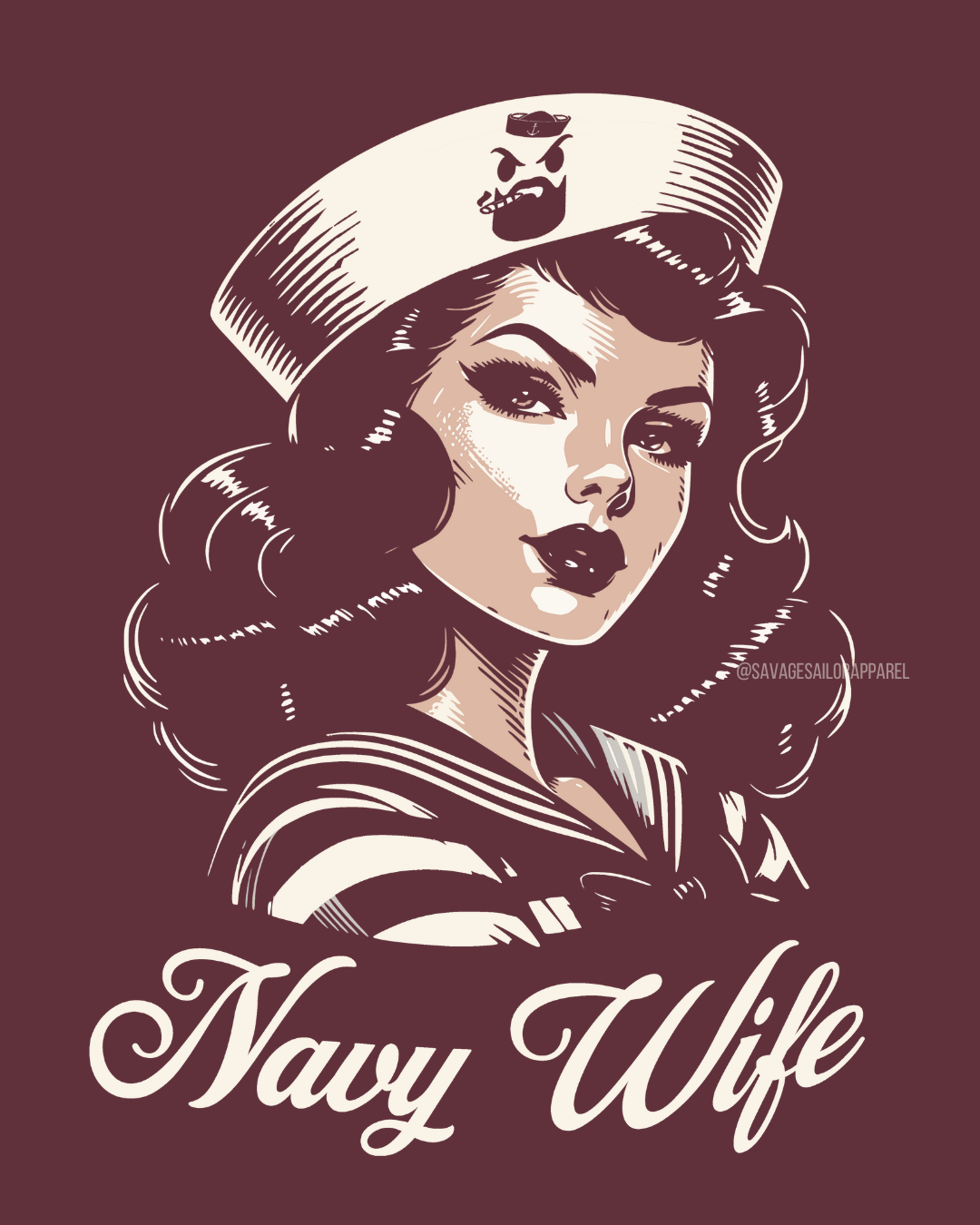 PRE-ORDER! Navy Wife Hoodie- Maroon Pre-Orders will close Saturday November 8th, and ship out early December.