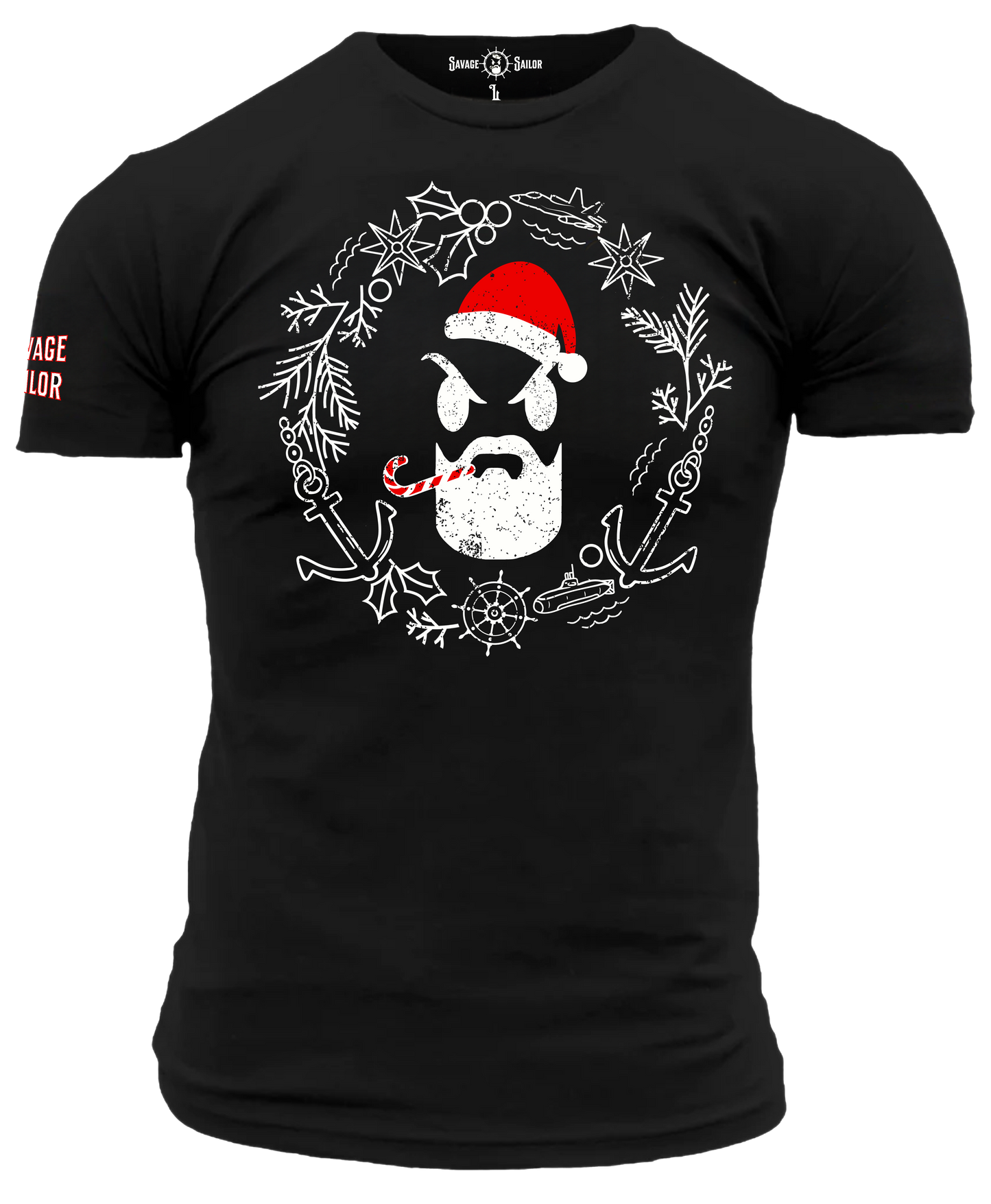 Savage Santa T-Shirt - Black