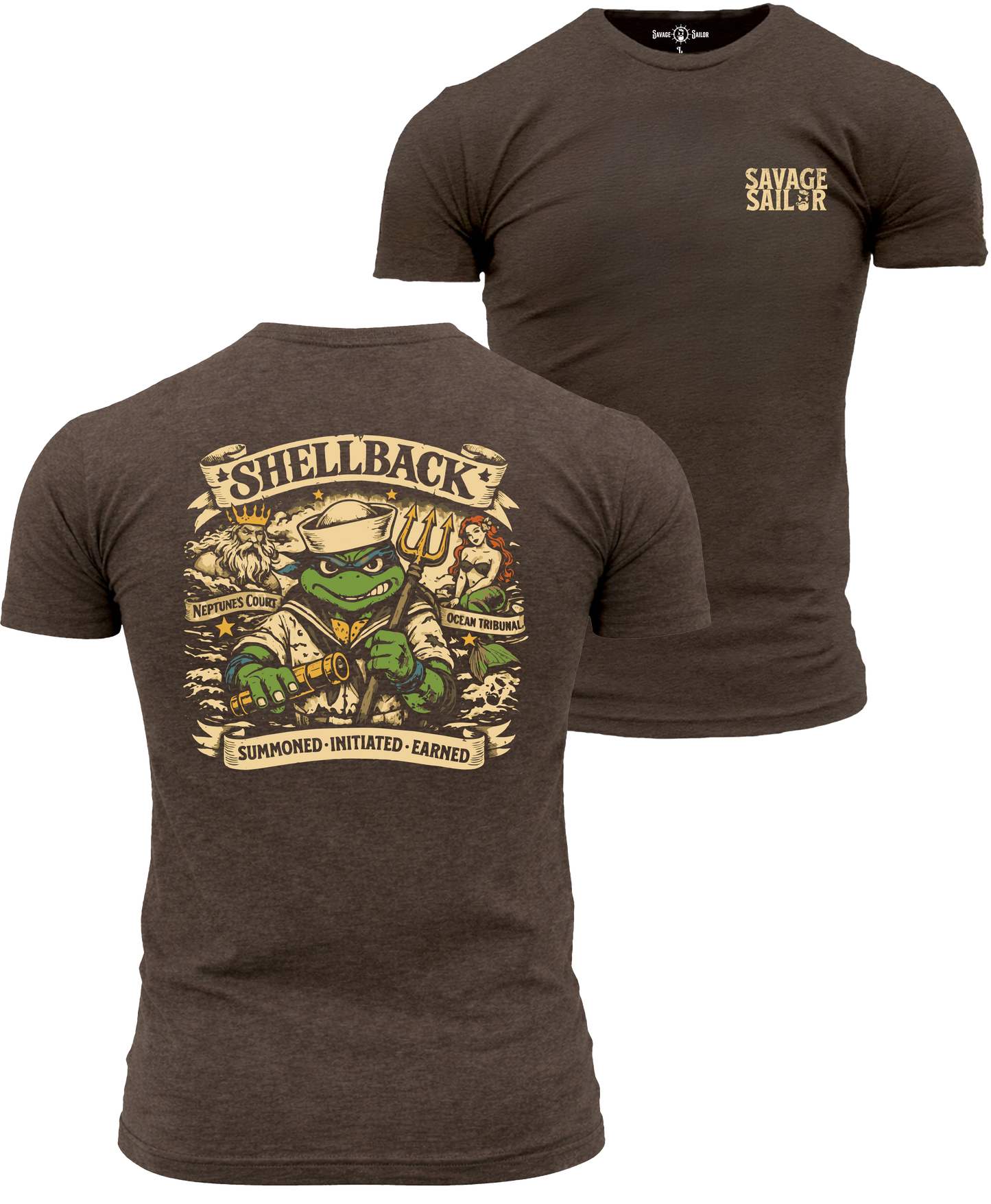 PRE-ORDER-The Shellback T-Shirt -Espresso