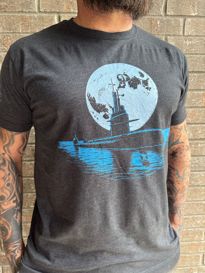 Moonlit Submarine T-Shirt - Charcoal