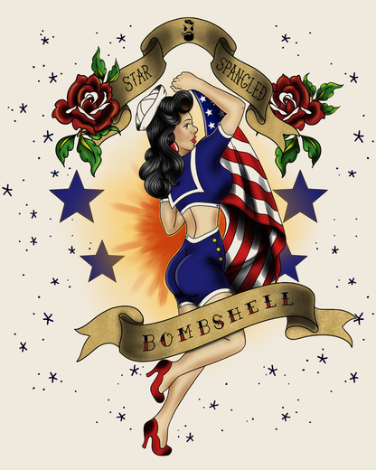 PRE-ORDER: Star Spangled Bombshell Back - Natural