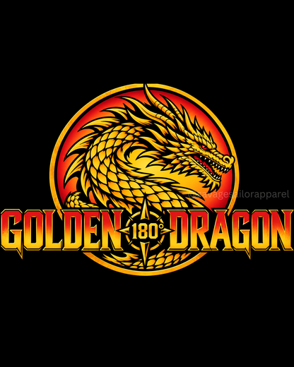 PRE-ORDER Order of the Golden Dragon T-Shirt (back) - Black (FREE Matching Sticker)