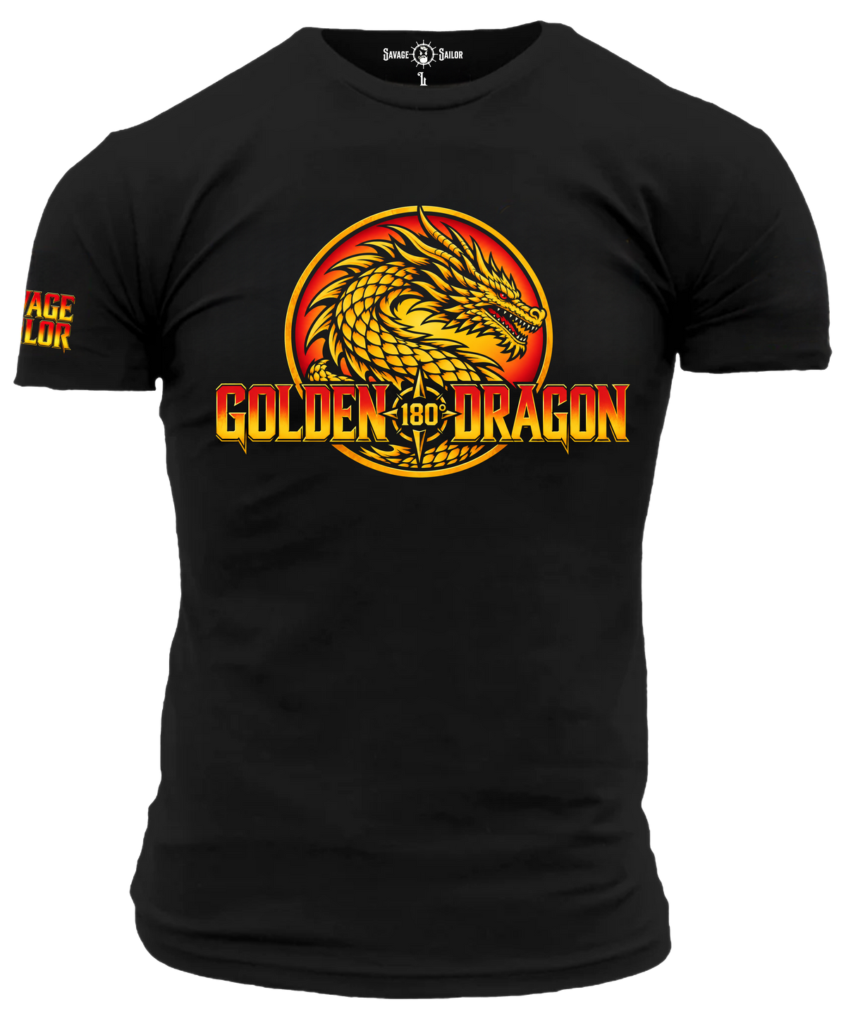 PRE-ORDER Order of the Golden Dragon T-Shirt (front) - Black (FREE Matching Sticker)