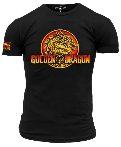 PRE-ORDER Order of the Golden Dragon T-Shirt (front) - Black (FREE Matching Sticker)