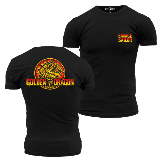 PRE-ORDER Order of the Golden Dragon T-Shirt (back) - Black (FREE Matching Sticker)