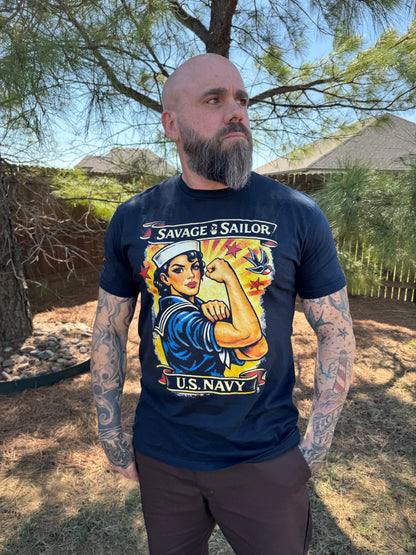 Savage Susie Men's T-Shirt - Midnight Navy