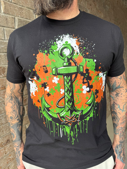 Irish Anchor T-Shirt - Black