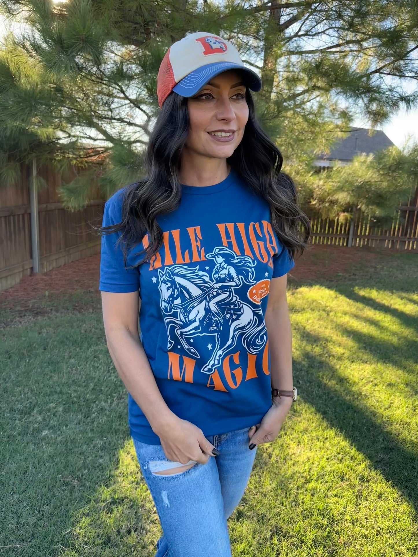 PRE ORDER Mile High Magic Vintage T-Shirt - Cool Blue