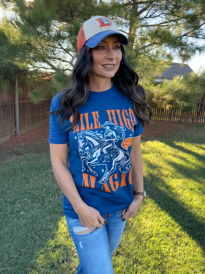 PRE ORDER Mile High Magic Vintage T-Shirt - Cool Blue