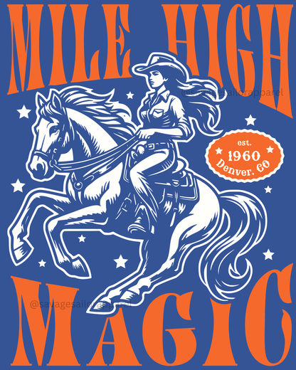 PRE ORDER Mile High Magic Vintage T-Shirt - Cool Blue