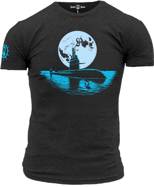 Moonlit Submarine T-Shirt - Charcoal