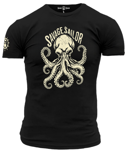 Octopus Odyssey T-Shirt - Black
