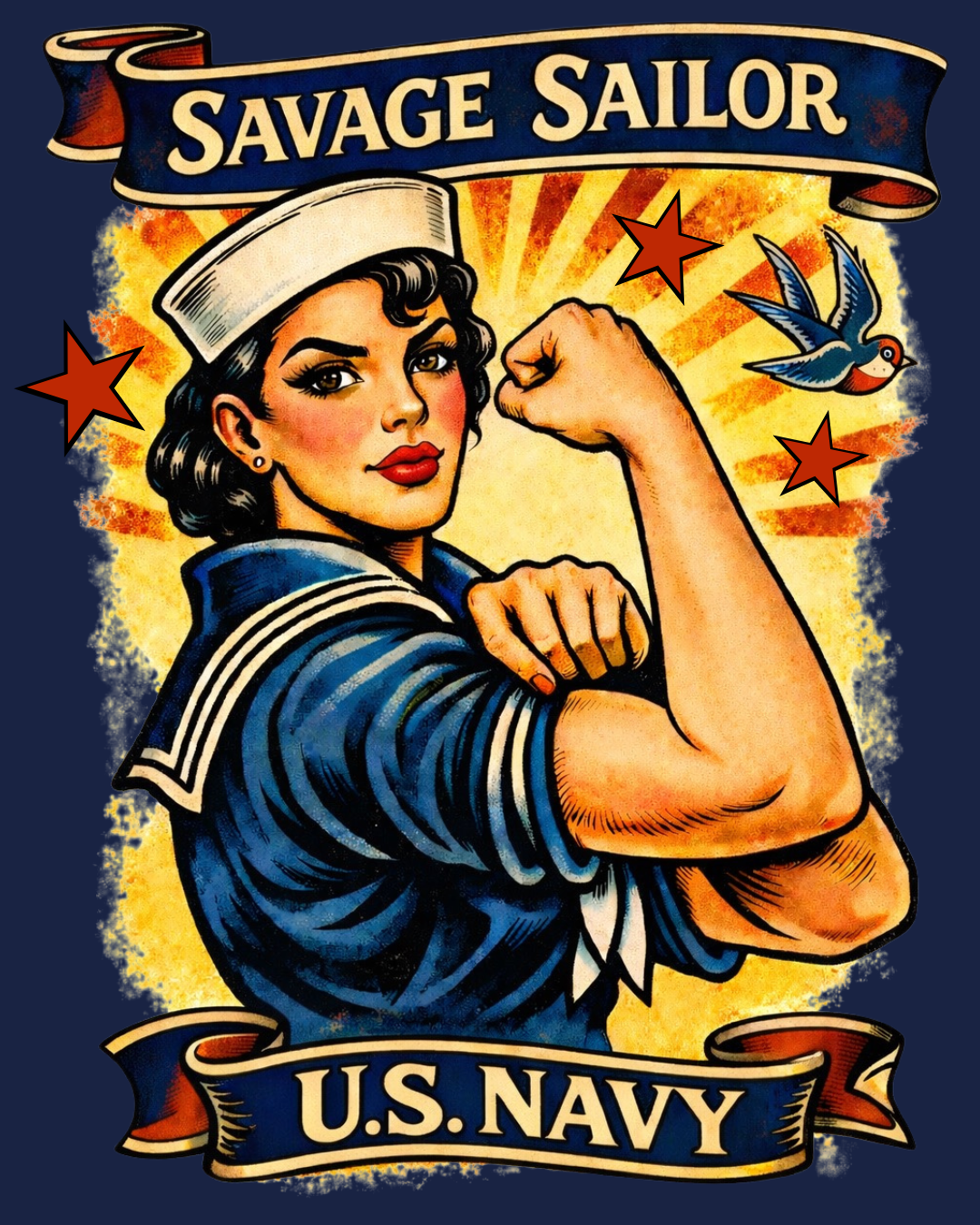 Savage Susie Men's T-Shirt - Midnight Navy