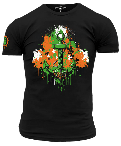 Irish Anchor T-Shirt - Black