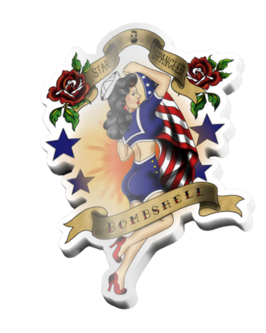 Star Spangled Bombshell Sticker