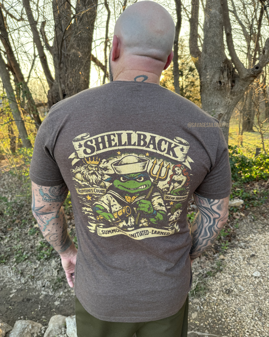 PRE-ORDER-The Shellback T-Shirt -Espresso