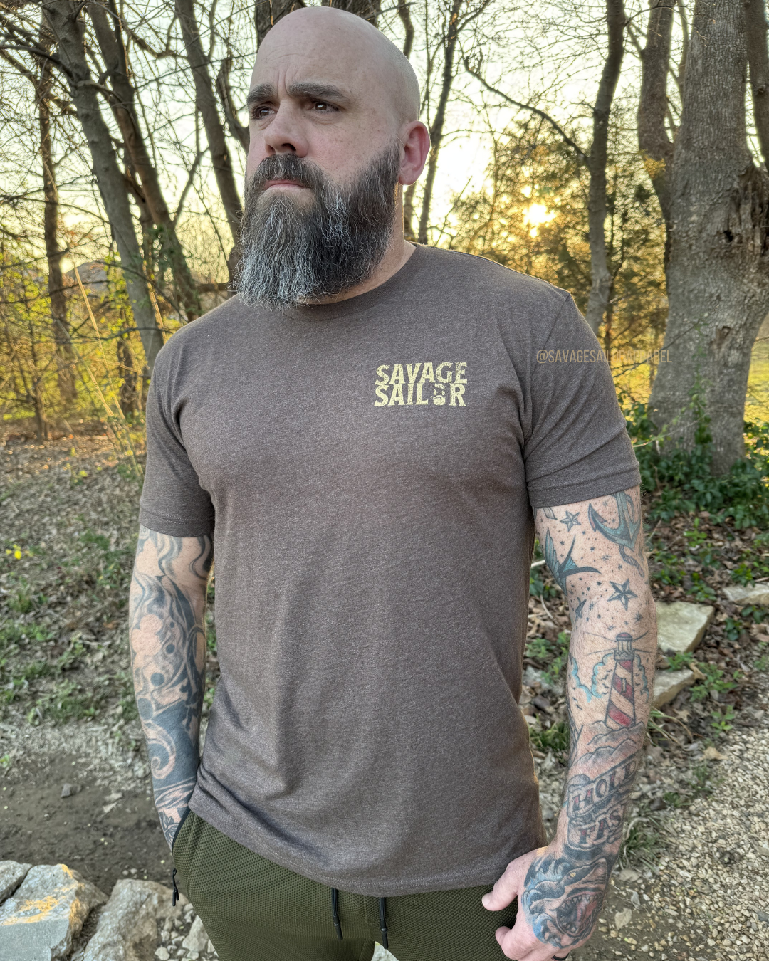 PRE-ORDER-The Shellback T-Shirt -Espresso